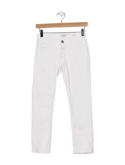 Pre-owned Closed Low-rise Straight Leg Jeans In White
