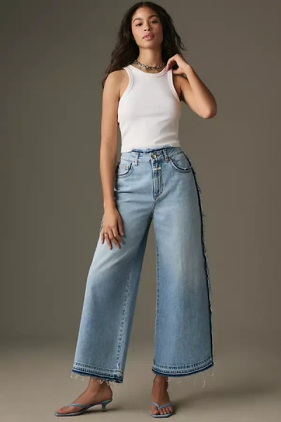 Closed Lyna High-rise Crop Wide-leg Jeans In Blue