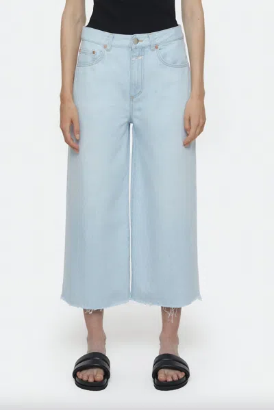 Closed Lyna Wide Cropped Jeans In Light Blue