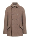 Closed Man Coat Sand Size L Recycled Wool, Nylon In Brown