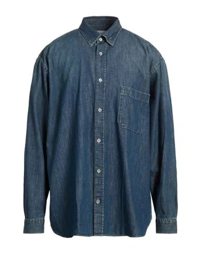 Closed Man Denim Shirt Blue Size L Organic Cotton