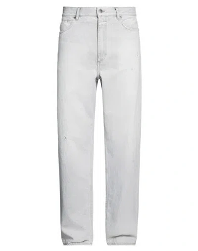 Closed Man Jeans Light Grey Size 34 Cotton, Recycled Cotton In Gray