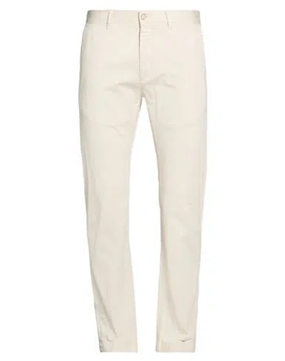 Closed Man Pants Beige Size 33 Organic Cotton, Elastane In White