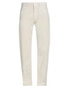 Closed Man Pants Cream Size 33 Cotton, Elastane In White