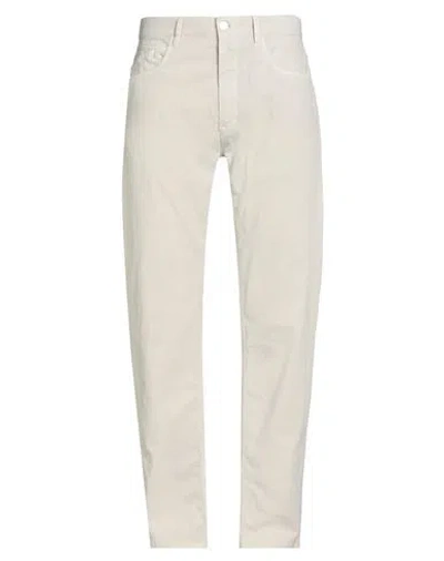 Closed Man Pants Cream Size 33 Cotton, Elastane In White