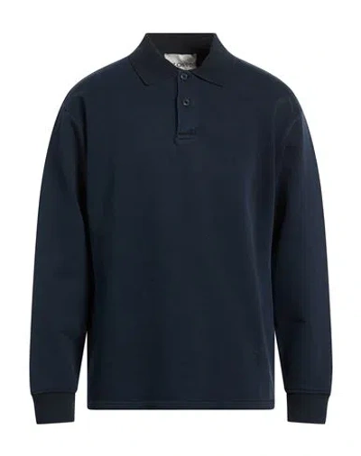 Closed Man Polo Shirt Midnight Blue Size M Organic Cotton