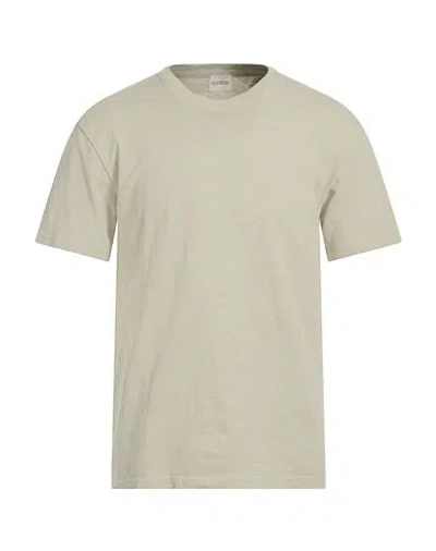 Closed Man T-shirt Light Grey Size L Organic Cotton In Green