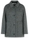 Closed Melange Grey Wool Blend Coat In Gray