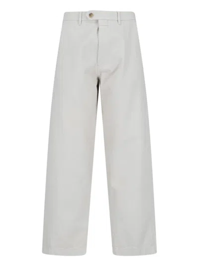 Closed Men's 100% Cotton Trousers In Gray