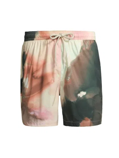 Closed Men's Abstract Swim Shorts In Sage Tea