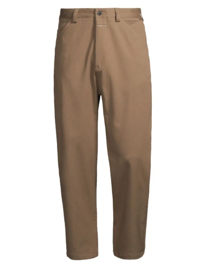 Closed Men's Dover Stretch-cotton Pants In Teak Wood