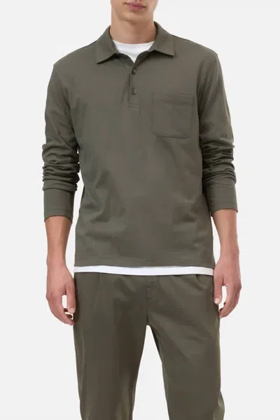 Closed Men's Jersey Polo Shirt In Forest Green