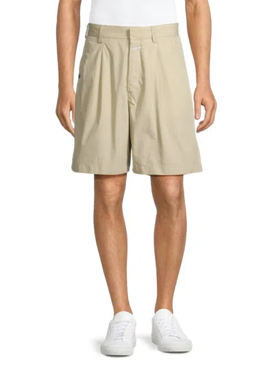 Closed Men's Pleated Cotton Shorts In Nude