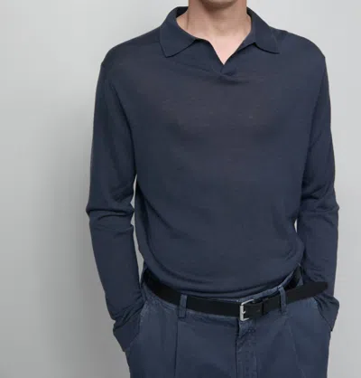 Closed Men's Polo Top In Smokey Blue