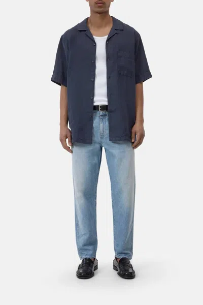 Closed Men's Short Sleeve Shirt In Magma Black In Multi