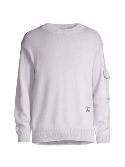 Closed Men's Wool & Cotton-blend Crewneck Sweater In Fog Grey