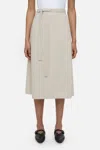 Closed Merino Wool Wrap Skirt In Pearl Beige In Neutral