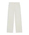Closed Mid-rise Wide-leg Contrast In White