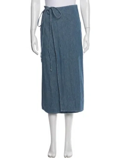 Pre-owned Closed Midi Length Skirt In Blue