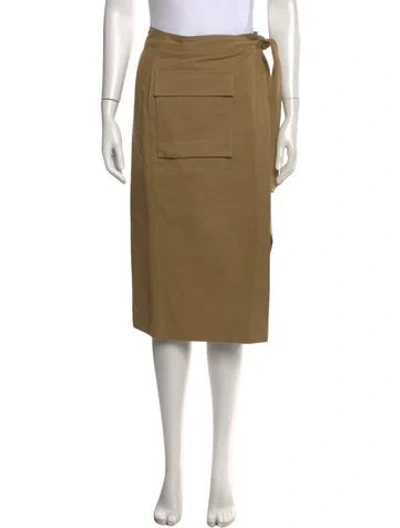 Pre-owned Closed Midi Length Skirt In Neutral