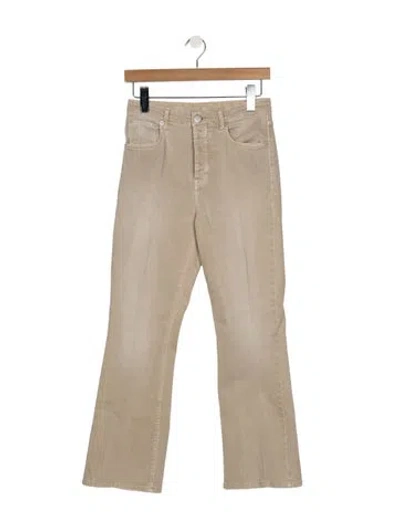 Pre-owned Closed Mid-rise Flared Jeans In Neutral