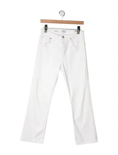 Pre-owned Closed Mid-rise Flared Jeans In White