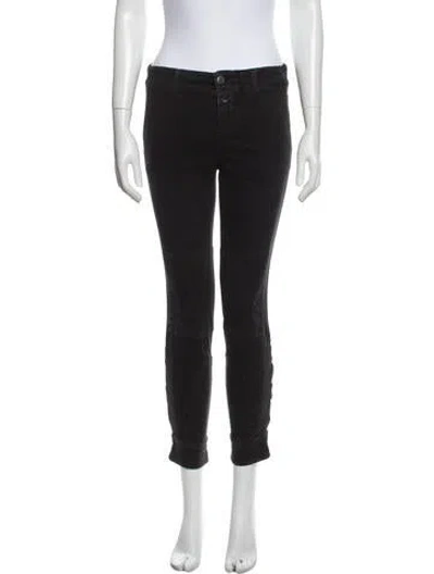 Pre-owned Closed Mid-rise Skinny Leg Jeans In Black