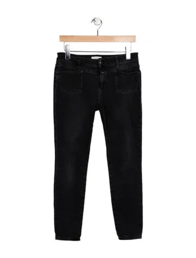 Pre-owned Closed Mid-rise Skinny Leg Jeans In Black