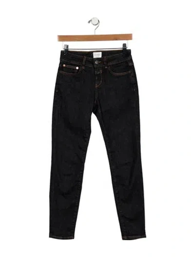 Pre-owned Closed Mid-rise Skinny Leg Jeans In Black