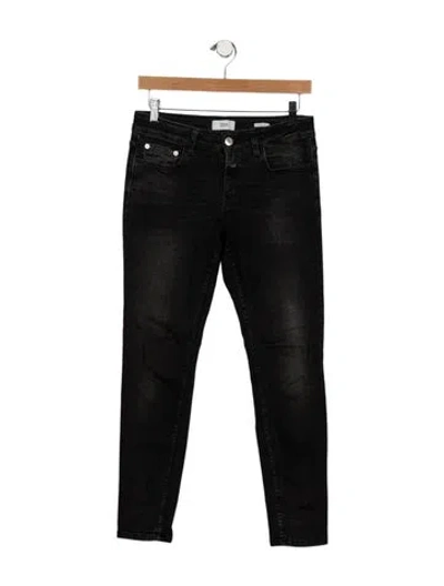 Pre-owned Closed Mid-rise Skinny Leg Jeans In Black