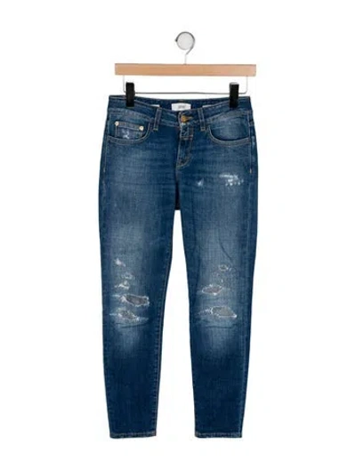Pre-owned Closed Mid-rise Skinny Leg Jeans In Blue