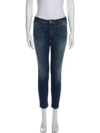 Pre-owned Closed Mid-rise Skinny Leg Jeans In Blue