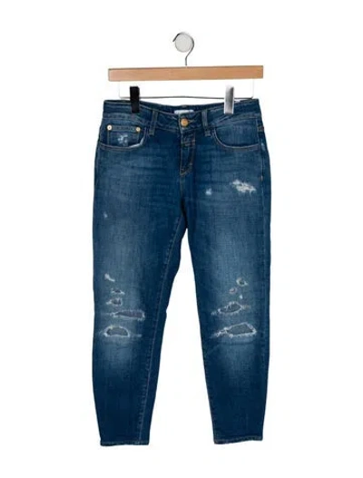 Pre-owned Closed Mid-rise Skinny Leg Jeans In Blue