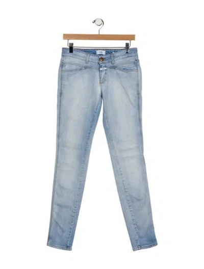 Pre-owned Closed Mid-rise Skinny Leg Jeans In Blue