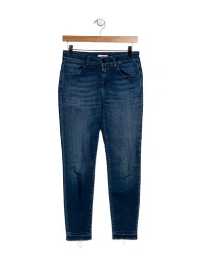 Pre-owned Closed Mid-rise Skinny Leg Jeans In Blue