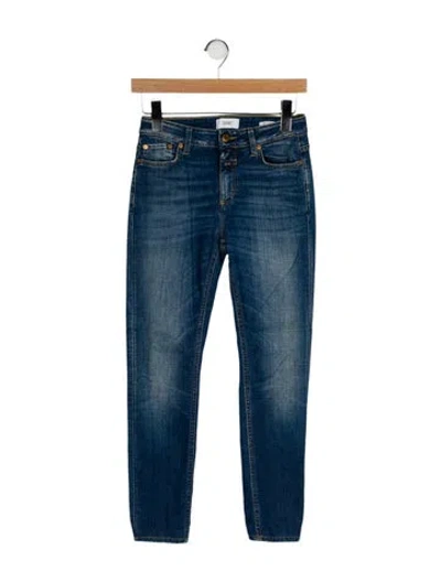 Pre-owned Closed Mid-rise Skinny Leg Jeans In Blue