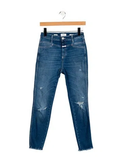 Pre-owned Closed Mid-rise Skinny Leg Jeans In Blue