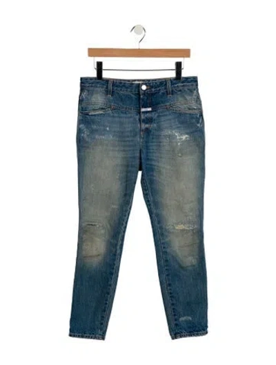 Pre-owned Closed Mid-rise Skinny Leg Jeans In Blue