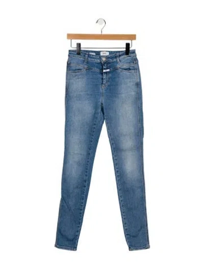 Pre-owned Closed Mid-rise Skinny Leg Jeans In Blue