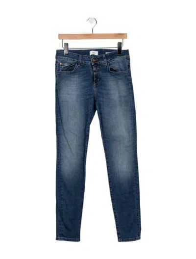 Pre-owned Closed Mid-rise Skinny Leg Jeans In Blue