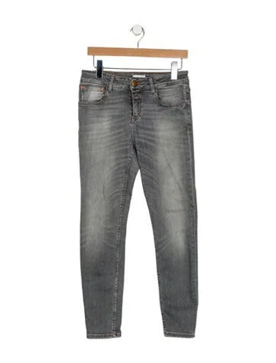 Pre-owned Closed Mid-rise Skinny Leg Jeans In Gray
