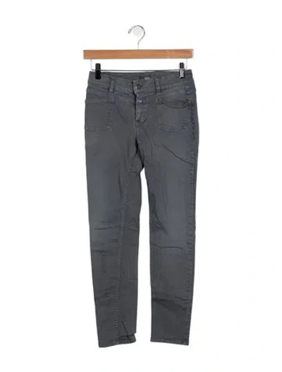 Pre-owned Closed Mid-rise Skinny Leg Jeans In Gray
