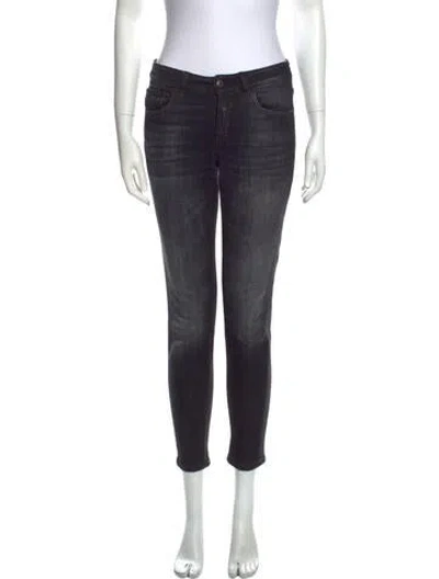 Pre-owned Closed Mid-rise Skinny Leg Jeans In Gray