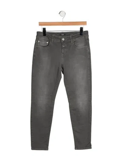 Pre-owned Closed Mid-rise Skinny Leg Jeans In Gray