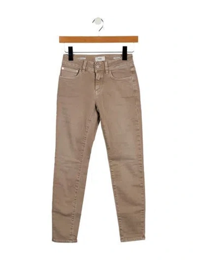 Pre-owned Closed Mid-rise Skinny Leg Jeans In Gray