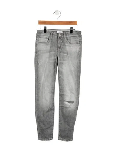 Pre-owned Closed Mid-rise Skinny Leg Jeans In Gray