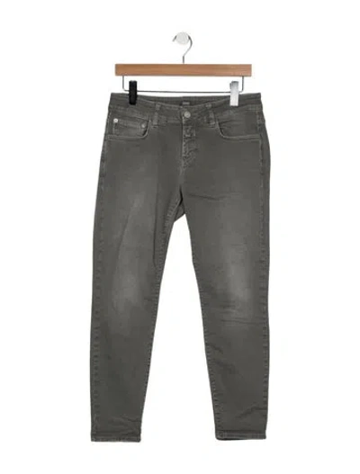 Pre-owned Closed Mid-rise Skinny Leg Jeans In Gray