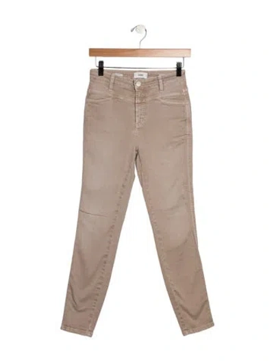 Pre-owned Closed Mid-rise Skinny Leg Jeans In Gray