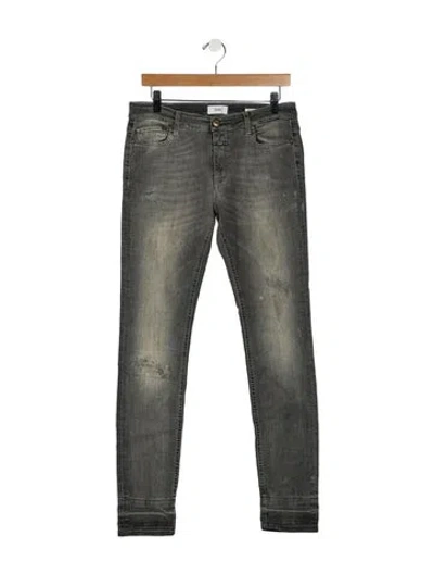 Pre-owned Closed Mid-rise Skinny Leg Jeans In Gray