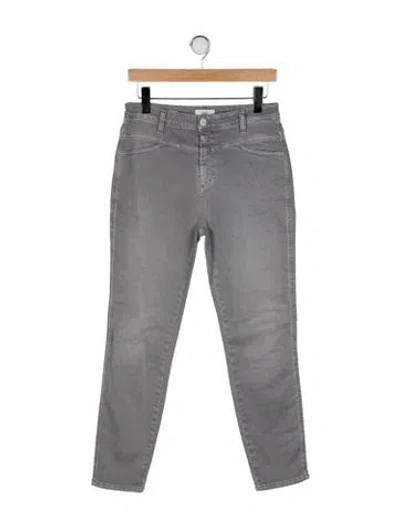 Pre-owned Closed Mid-rise Skinny Leg Jeans In Gray
